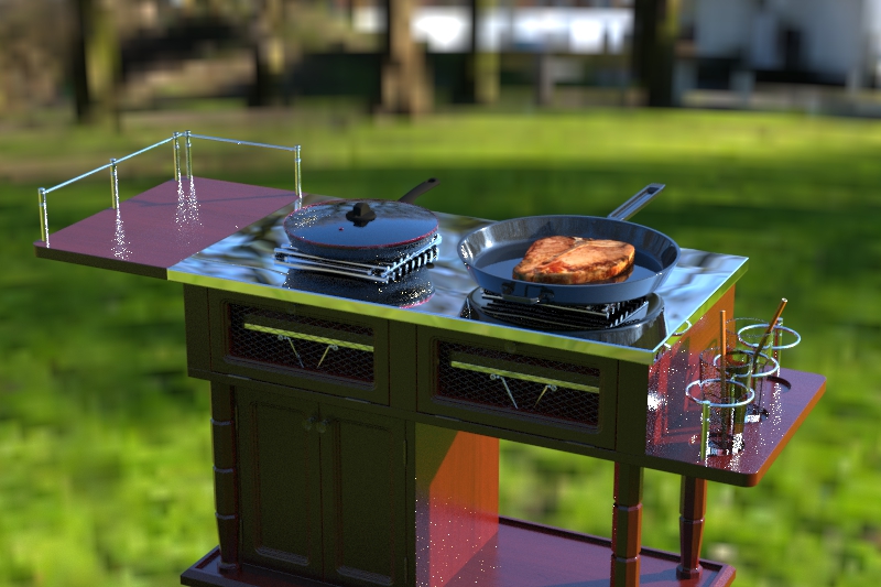 Outdoor Royal Flambe Trolley