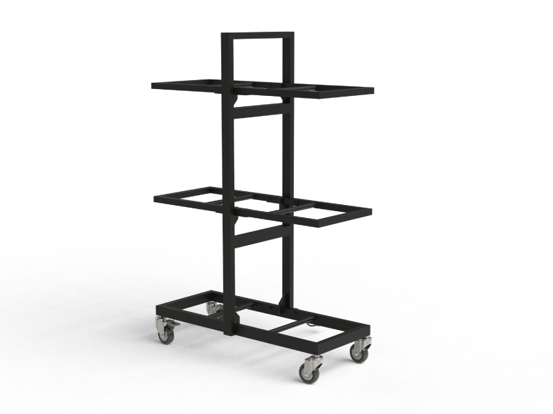 Black Hot Food Warmer Trolley