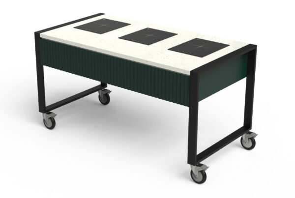 Cooking Station with Three Induction Units