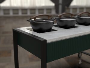 Cooking station with Induction