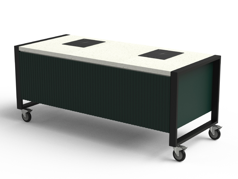 Cooking Station with Two Induction Units