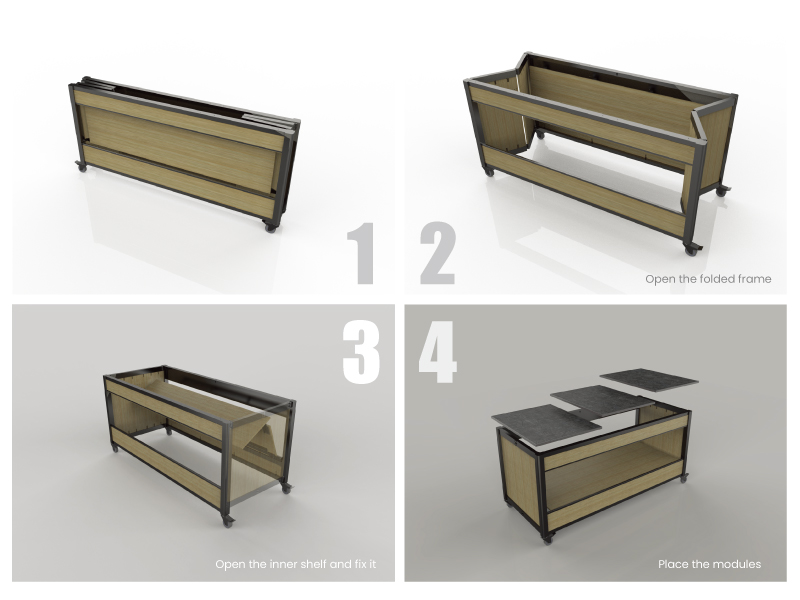 Folding Buffet Station