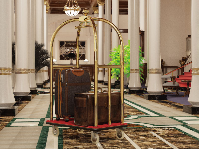 Luxury Crown Luggage Cart