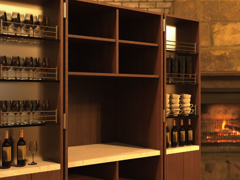 Bar Cabinet with Shelves